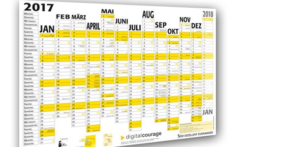 Bild: Kalender von Digitalcourage 2017